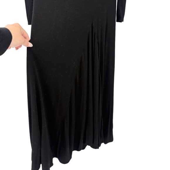 AG Jeans Chels Black Maxi Dress Turtleneck Front Slit Stretch Small NWOT - Picture 7 of 13